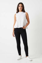 EYELET SLEEVELESS BLOUSE FOR WOMEN