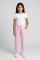 CHECKERED PULL-ON PANTS FOR GIRLS