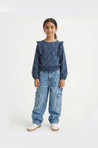 PRINTED RUFFLE TOP FOR GIRLS