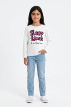 SLOGAN PRINT T-SHIRT FOR GIRLS