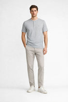 Henly Polo T-Shirt For Men - Light Grey - MEME