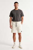 KNITTED SHORTS WITH LABEL PATCH FOR MEN