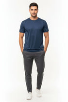 Active Performance Crew Neck T-Shirt for Men - Navy Blue - MEME