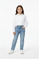 BUTTON DOWN SHIRT WITH POCKET FOR GIRLS