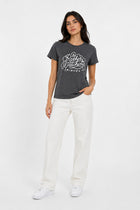 SLOGAN PRINT T-SHIRT FOR WOMEN