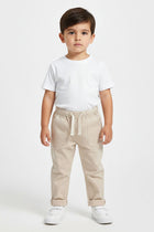 DRAWSTRING PANTS WITH PATCH POCKET FOR BABY BOYS
