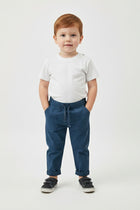 DRAWSTRING PANTS WITH PATCH POCKET FOR BABY BOYS