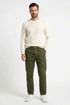 ELASTICATED REGULAR FIT PANTS FOR MEN MEME