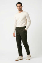 ELASTICATED REGULAR FIT PANTS FOR MEN MEME