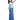 Solid Shirt For Girl - Sky Blue Model Side Pose
