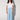 Floral Wide Leg Trouser For Girl - Blue Model Front Pose