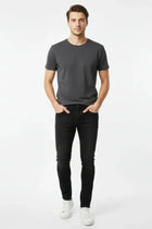 Slim Fit Jeans for Men - Black - MEME
