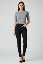 Slim Fit Denim Jeans For Women - Black - MEME
