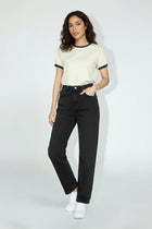 Straight Jeans for Women - Black - MEME