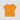 Solid T-Shirt For Baby Girl - Mango Orange Front Side