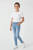 Light Wash Denim Jegging For Girl - Light Blue - MEME