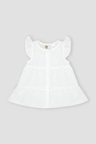 Embroidered Dress For Baby Girl - White - MEME