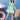 A-Line Shirring Midi Dress With Wide Leg Pant For Women - Blue Model Front Side