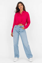 TIE-FRONT SHIRT FOR WOMEN