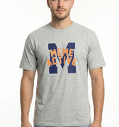 Printed T-Shirt For Men - Heather Grey - MEME