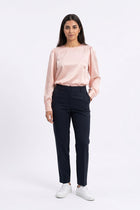 SATIN PUFF SLEEVES BLOUSE FOR WOMEN