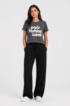 SLOGAN PRINT T-SHIRT FOR WOMEN