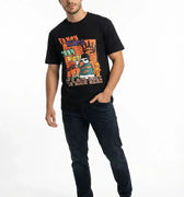 Printed T-Shirt For Men - Black - MEME