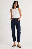 CROPPED STRAIGHT FIT JEANS FOR WOMEN
