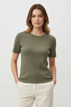 RIBBED T-SHIRT FOR WOMEN