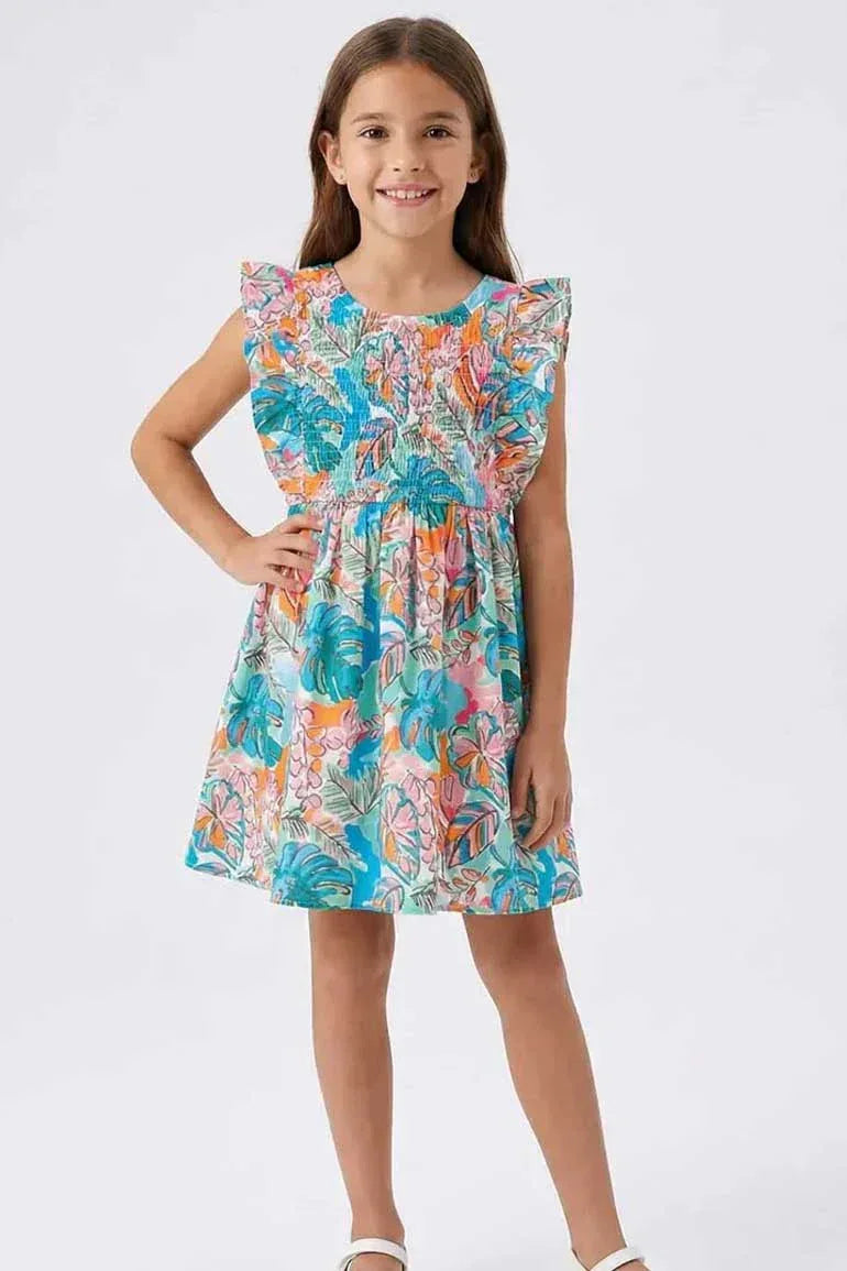 Printed Blouse For Girl - Green - MEME