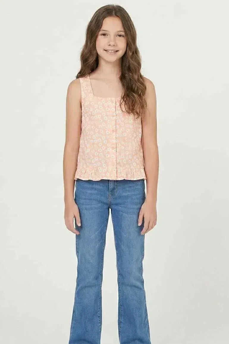 Printed Blouse For Girl - Salmon - MEME