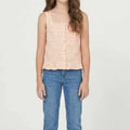 Printed Blouse For Girl - Salmon - MEME