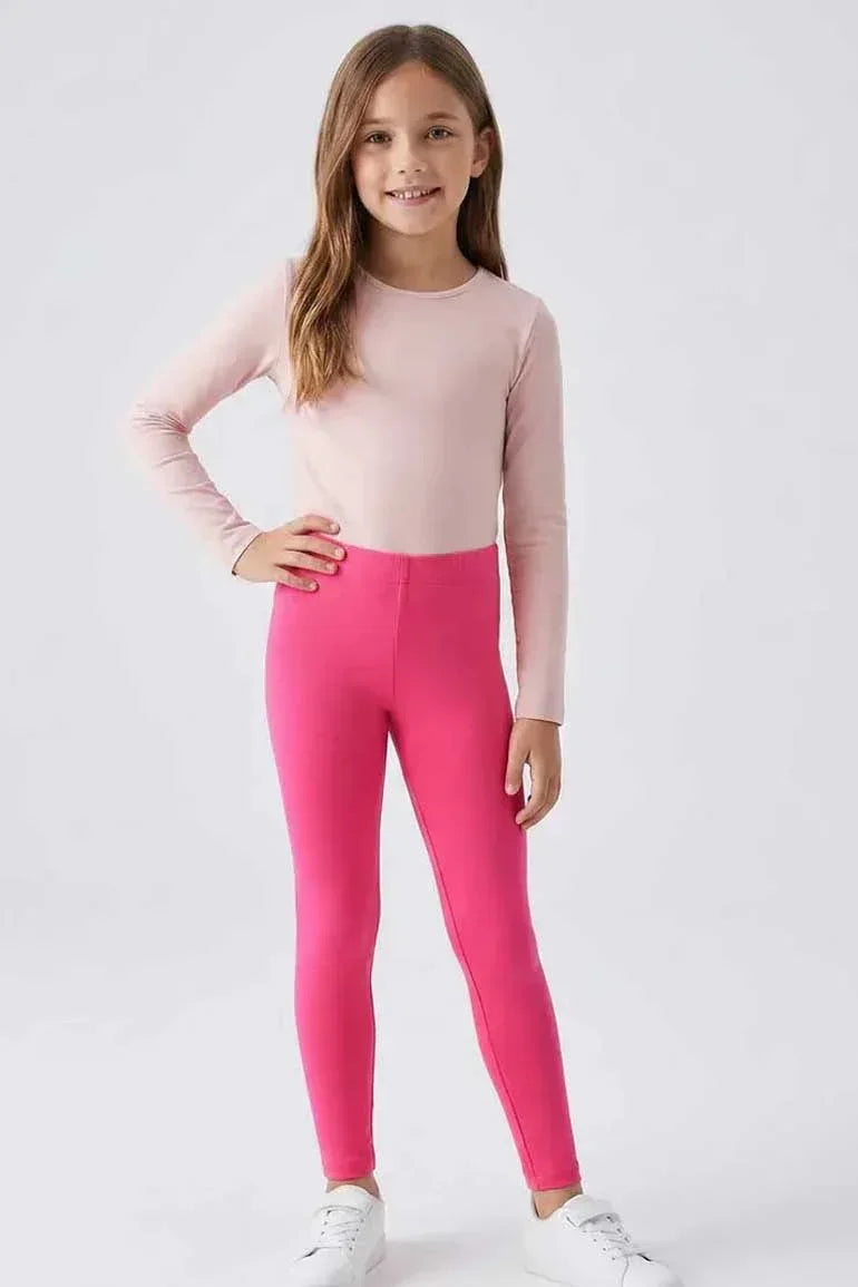 Solid Legging For Girl - Hot Pink - MEME