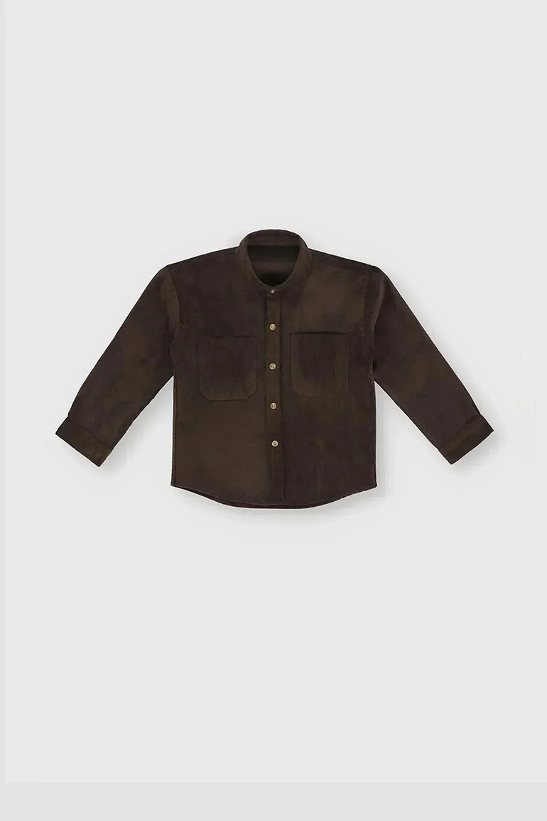 TEXTURED CORDUROY CASUAL SHIRT FOR BOYS