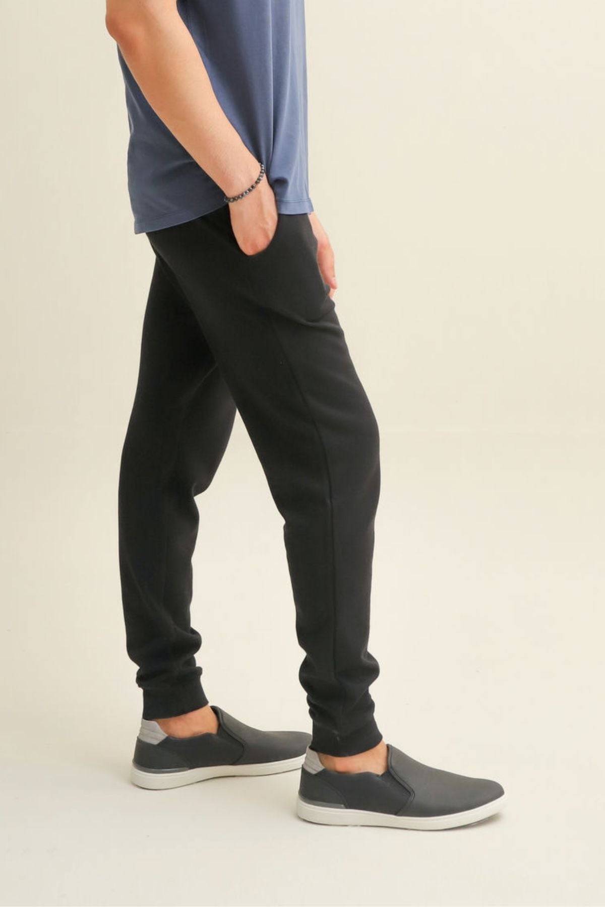 Solid Jogger Pant For Men - Black