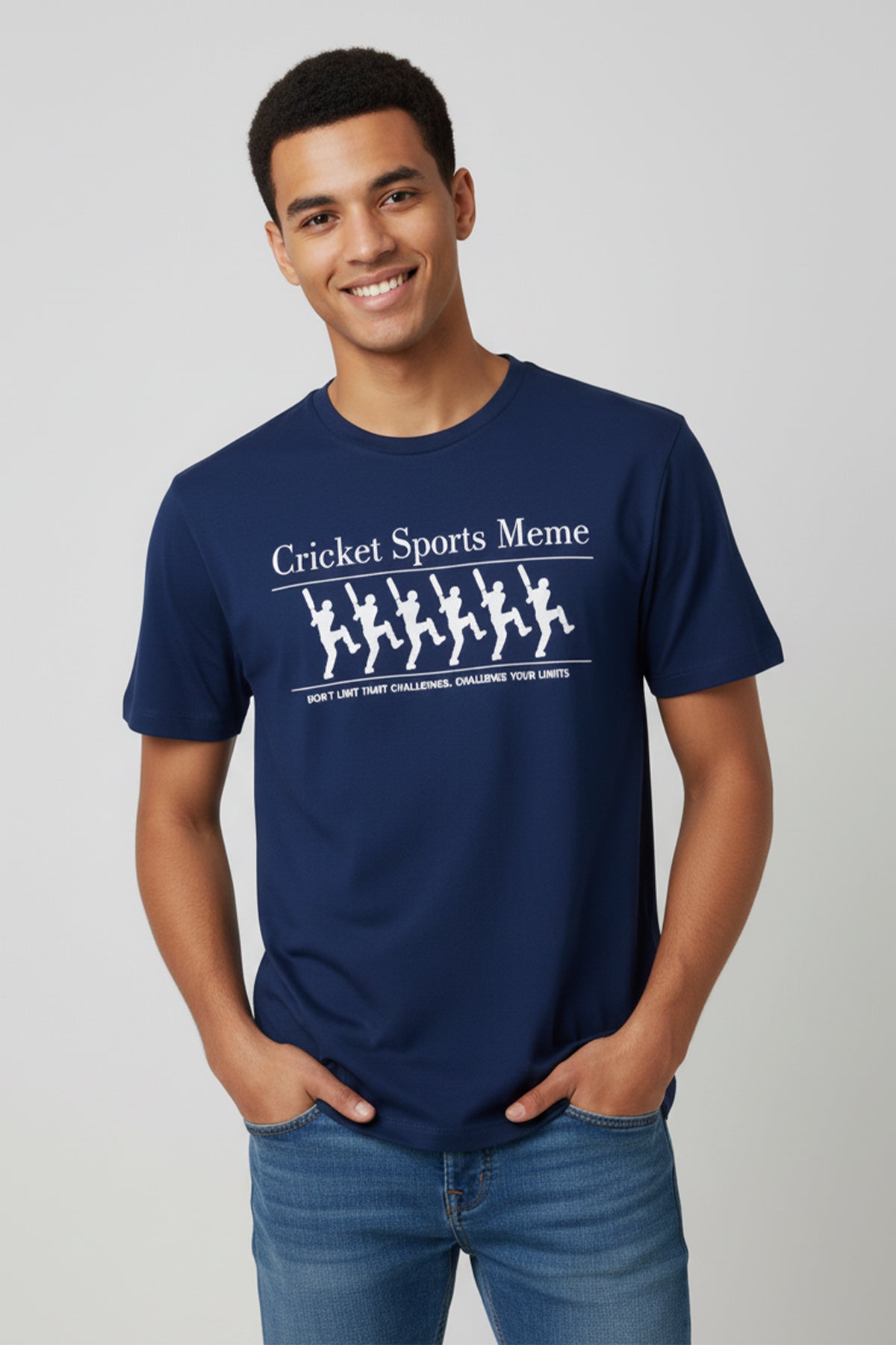 Printed T-Shirt For Men - Blue Quartz