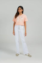 Julisse Boot Cut Pant For Women - White - New Arrival - MEME