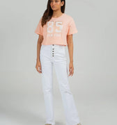 Julisse Boot Cut Pant For Women - White - New Arrival - MEME