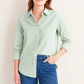 Striped Shirt For Women - Green - MEME