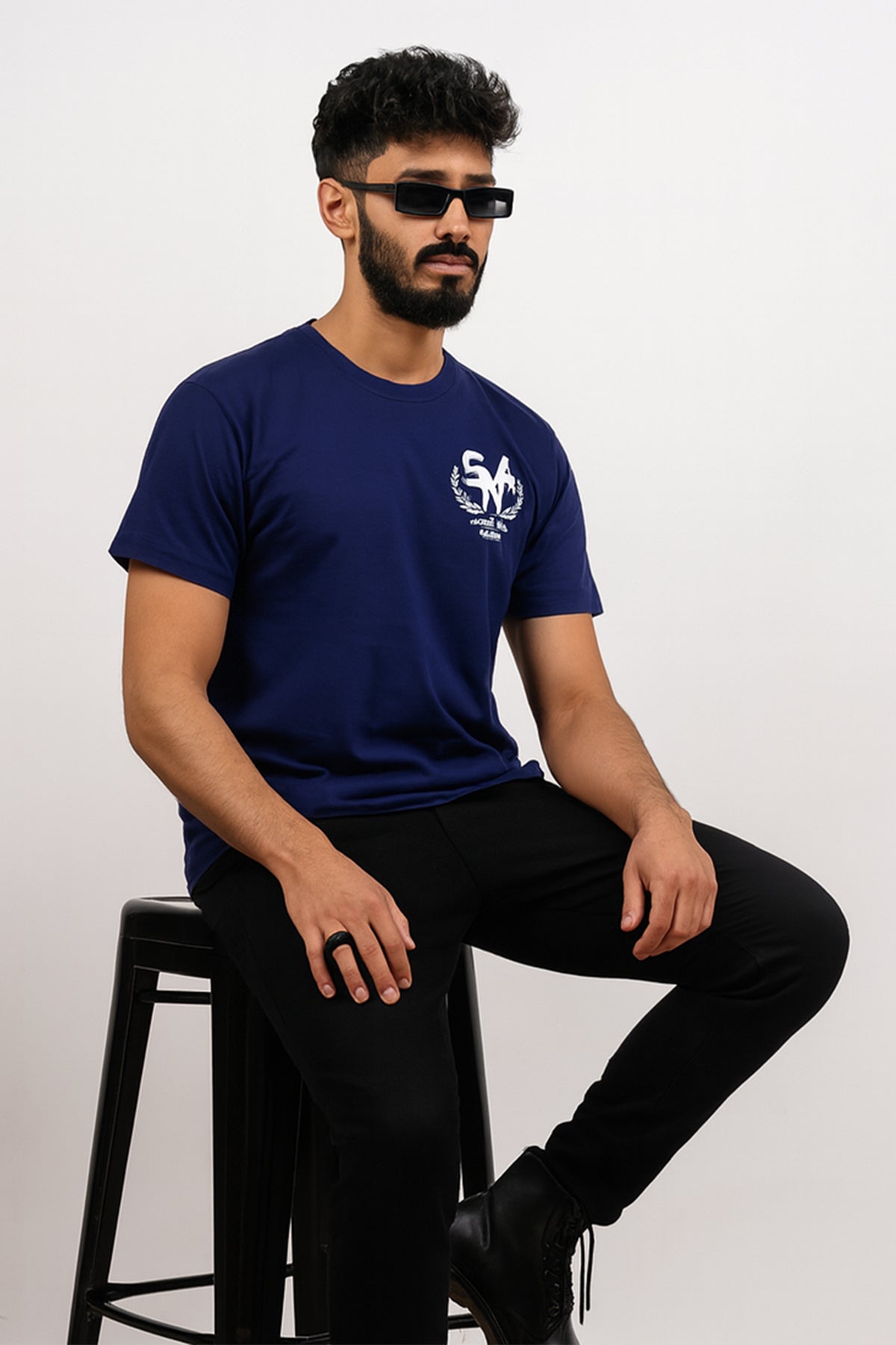 Printed T-Shirt For Men - Navy