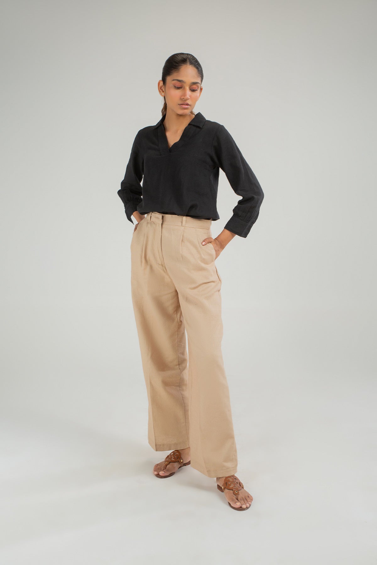 Solid Trouser For Women - Safari - New Arrival