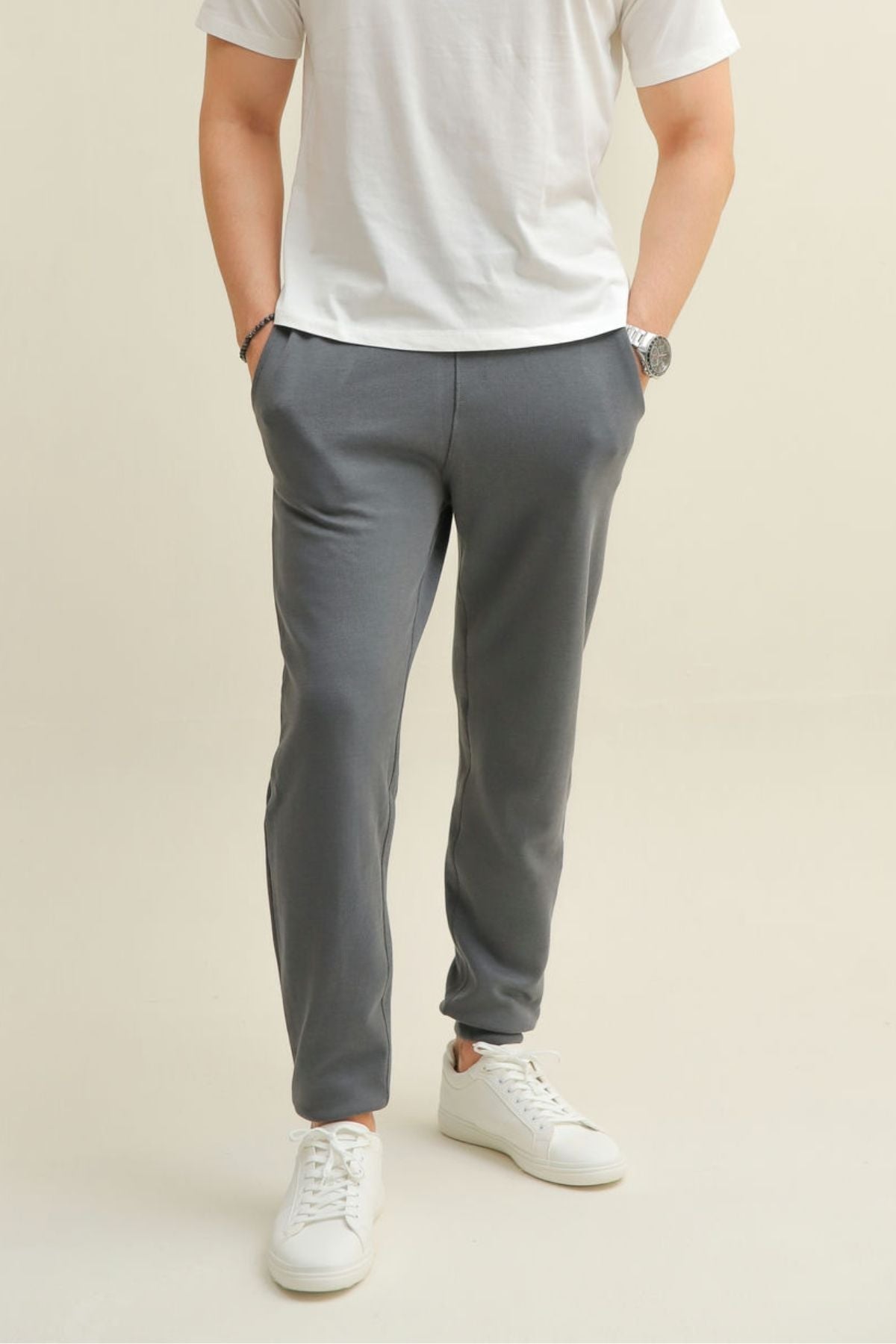 Solid Jogger Pant For Men - Grey