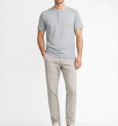 Henly Polo T-Shirt For Men - Light Grey - MEME