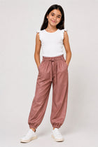 ELASTICATED WAISTBAND PANTS FOR GIRLS