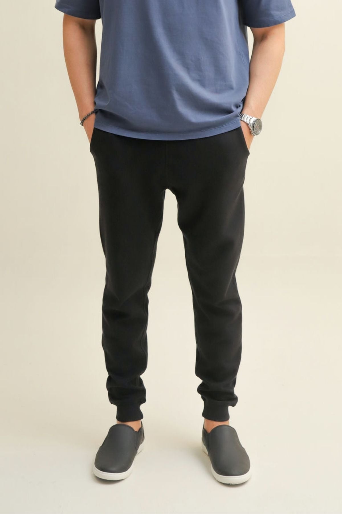 Solid Jogger Pant For Men - Black