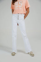 Julisse Boot Cut Pant For Women - White - New Arrival - MEME