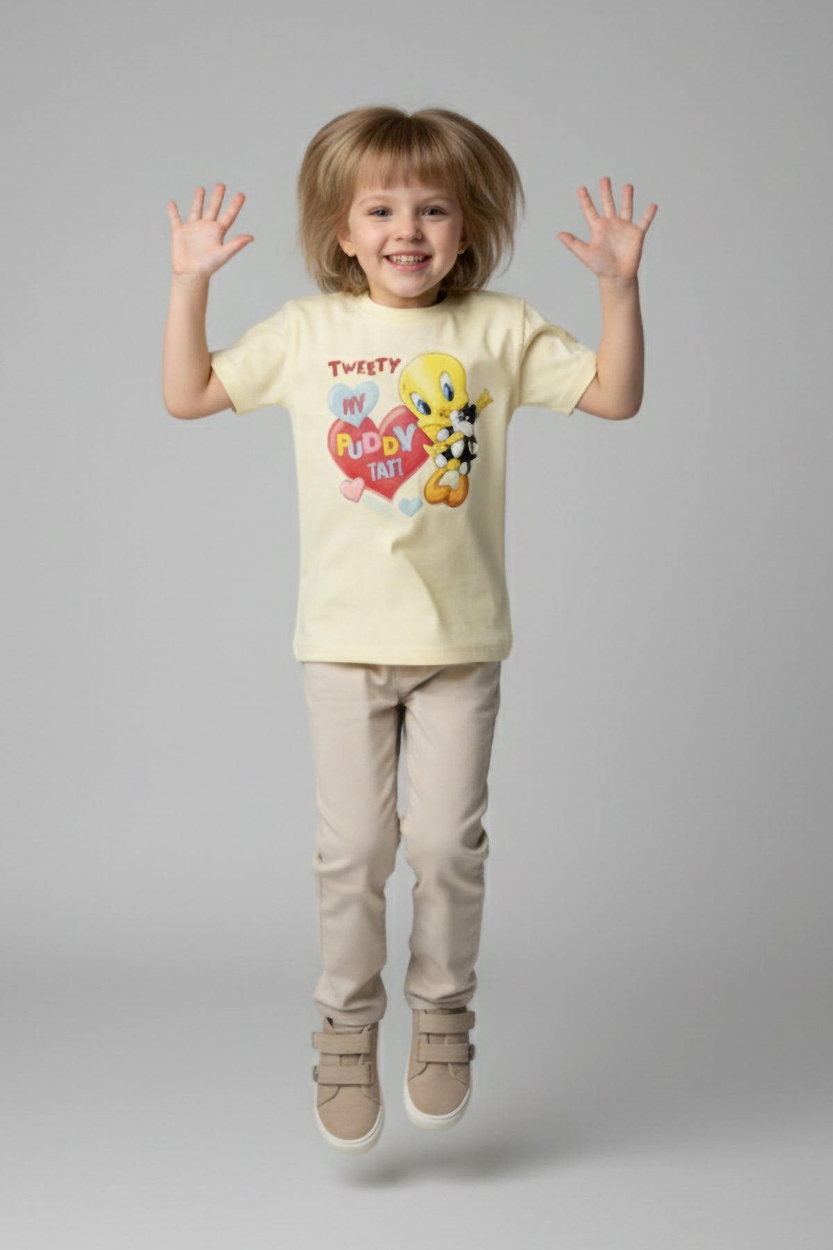 Looney Tunes T-Shirt For Baby Girl - Yellow