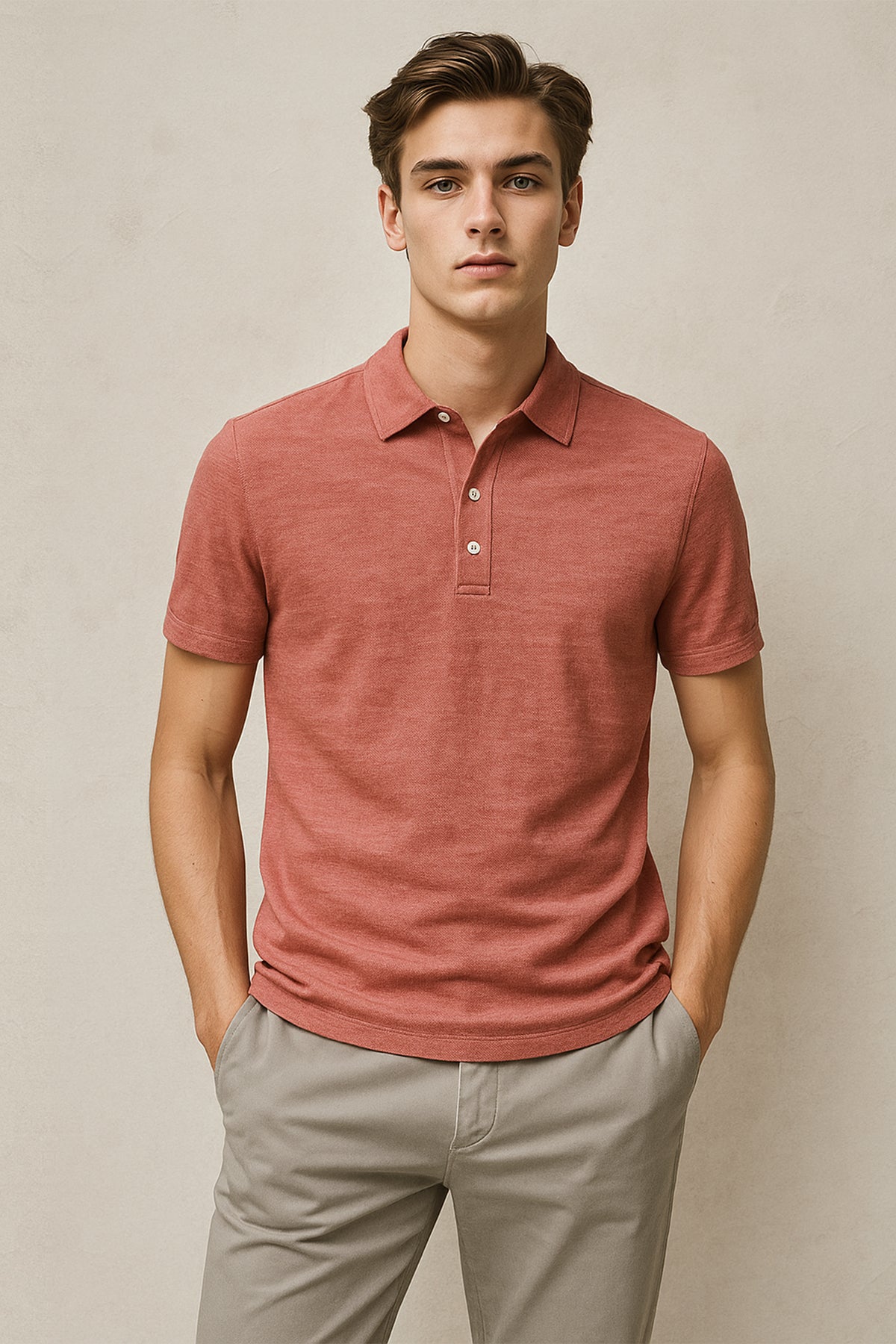 Polo T-Shirt For Men - Pink