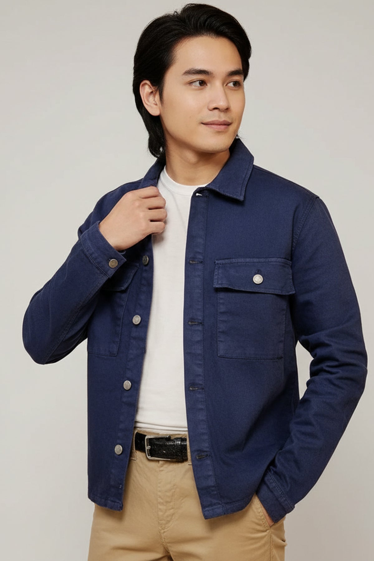 Shacket For Men - Midnight Violet
