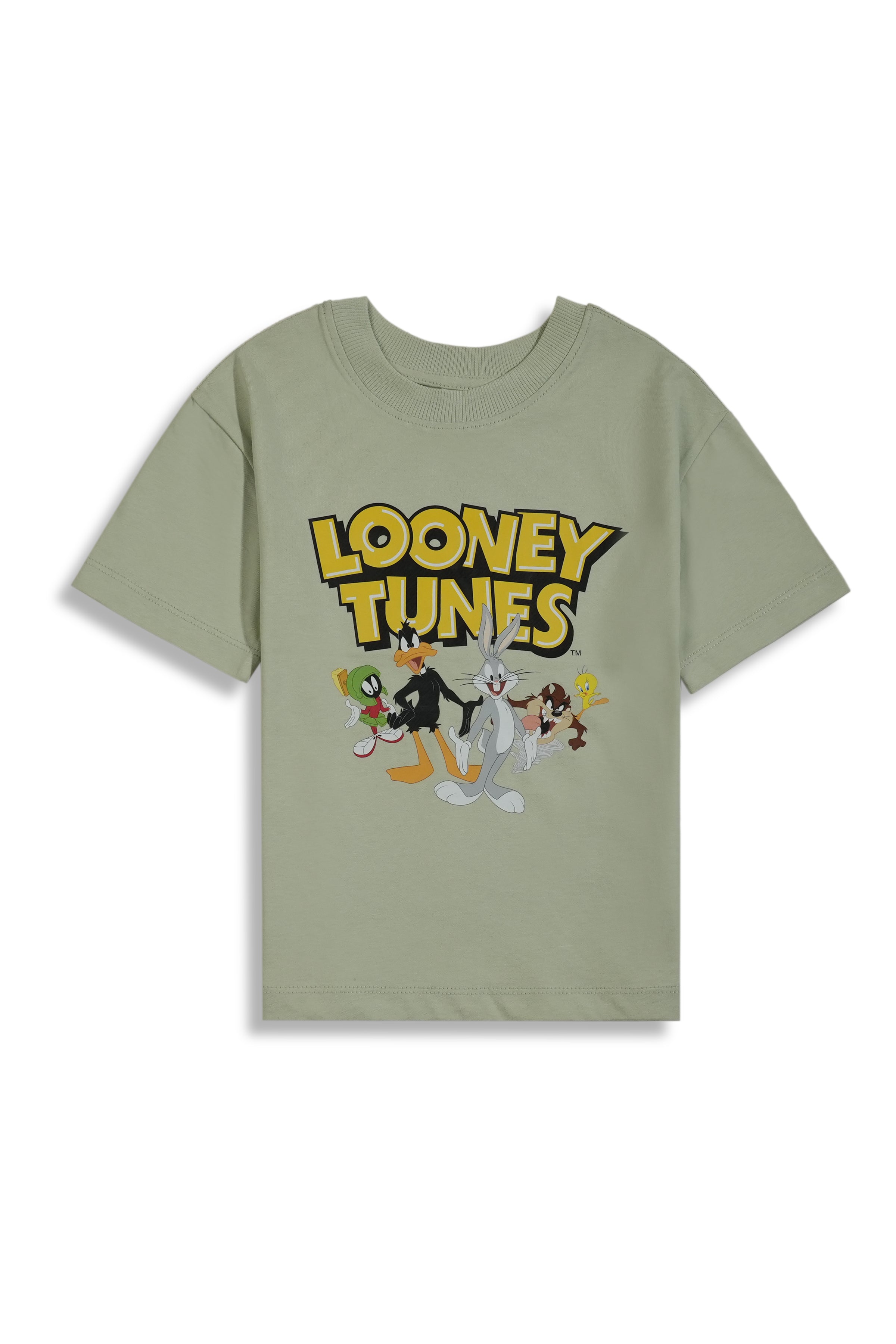 Loony Tunes Crew Neck T-Shirt for Boy - Sage